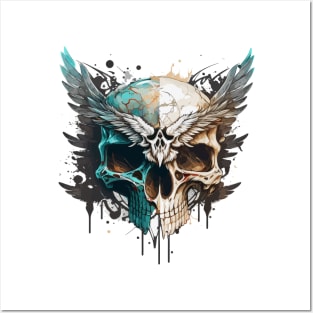 Skull Wild Life Painting Dark Character Spirit Posters and Art